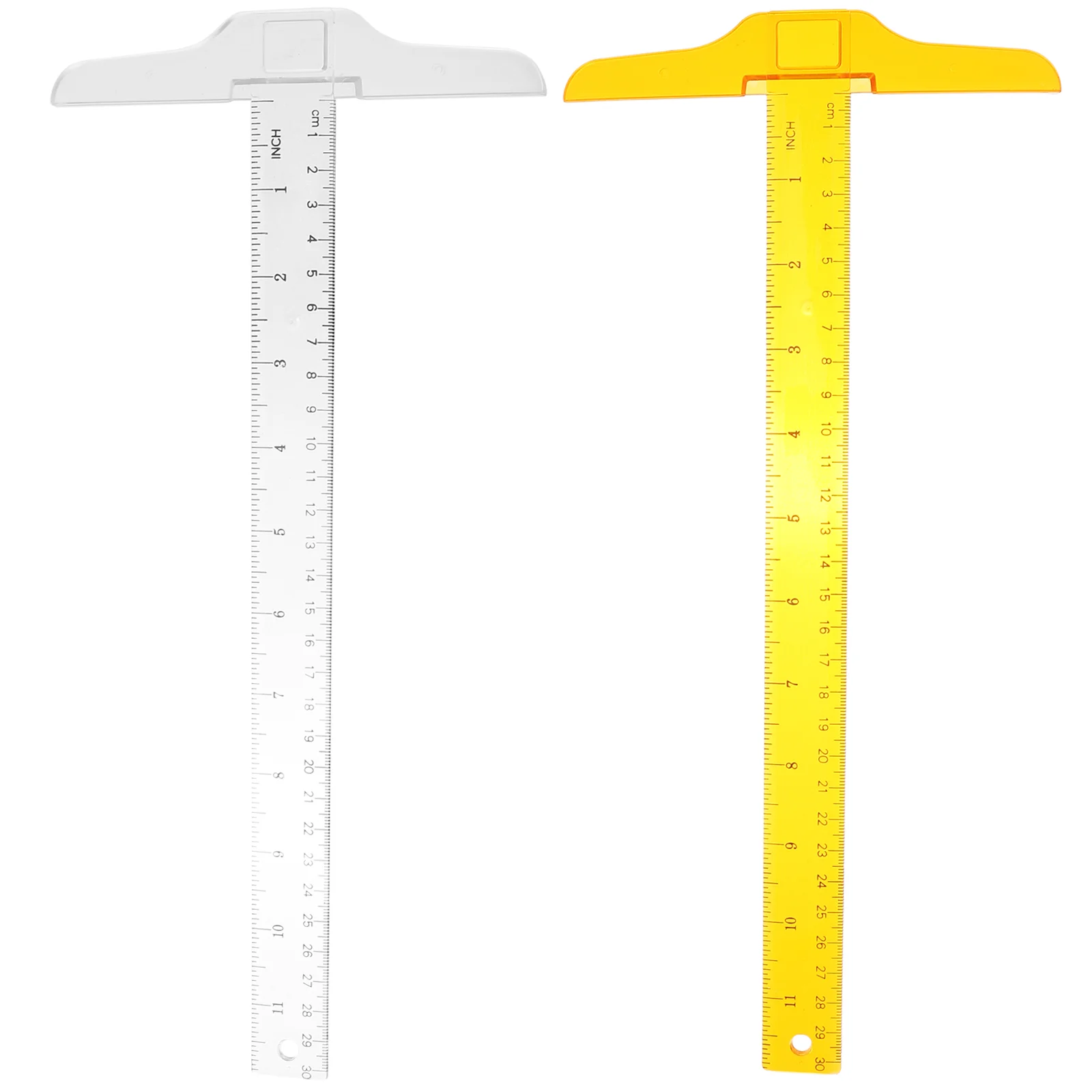 

2 Pcs Ruler Academic T-Ruler Student Designing Transparent Measuring Straight Drawing Supplies Drafting for Clear Frame