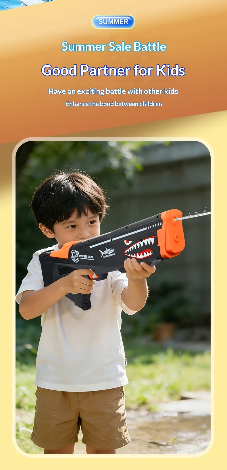 Electric Water Gun Automatic Water Blaster Large Capacity Toy_voghion.com