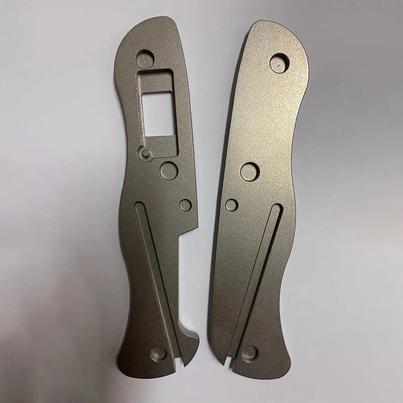 Imagem -04 - Titanium Grip Handle Escalas com Eixo Bloqueio Buraco Tipos Fit para Victorinox Facas do Exército Suíço Oututrider Faça Você Mesmo Fazer Acessórios 111 mm