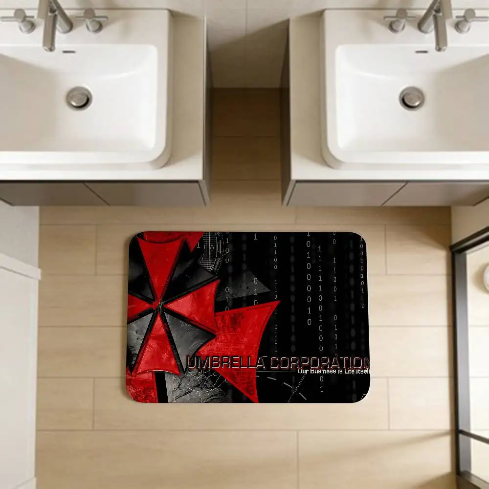 R-resident E-Evil Game Floor Mat INS Style Soft Bedroom Floor House Laundry Room Mat Anti-skid Household Carpets