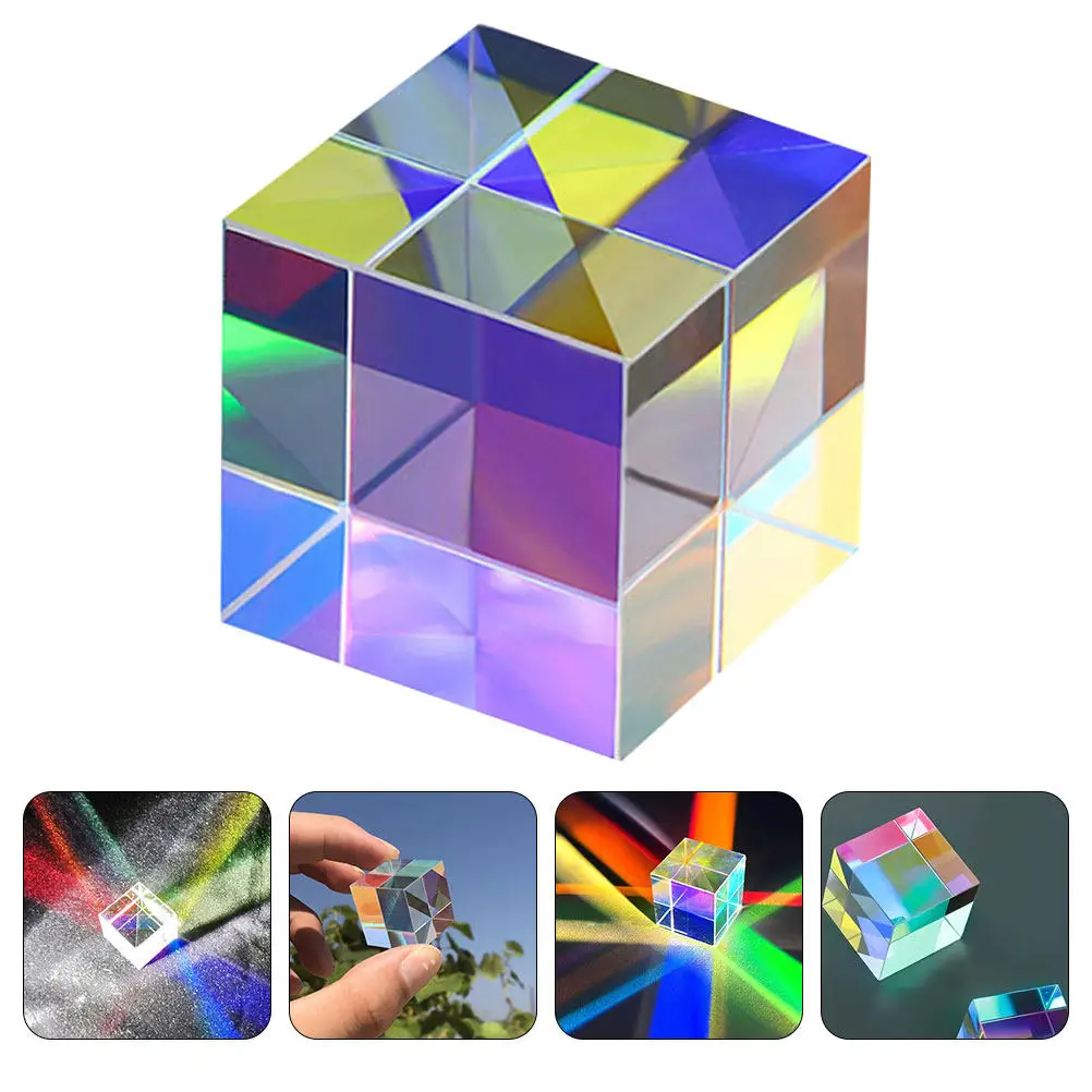 Clear Glass Optical Prism Hexagonal Shape Light Refracting Sun Catcher for Windows Garden Balcony Living Room Decor Rainbow