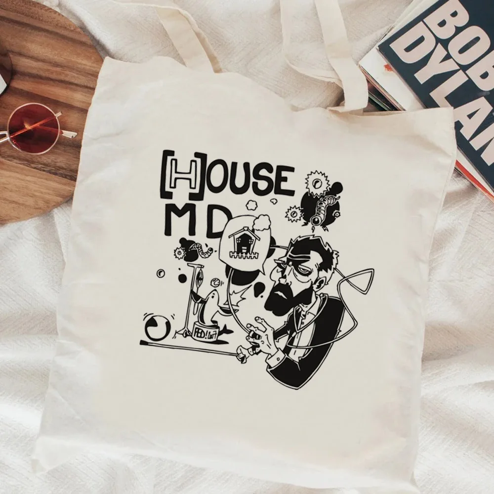 

House Md shopping bag jute bag handbag bolso bolsa bolsas de tela bag reciclaje bolsas reutilizables sac toile