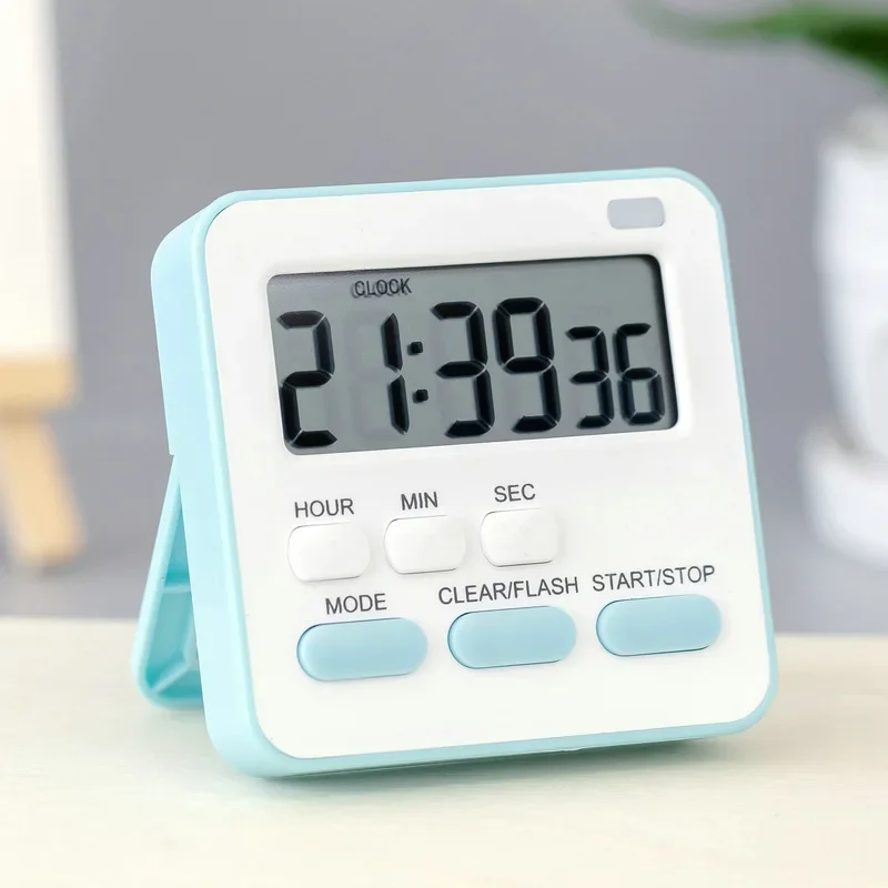 1pc With Flashing Light Timer Cooking Kitchen  Sport Study Game  Magnetic Countdown Alarm Clock  Tools