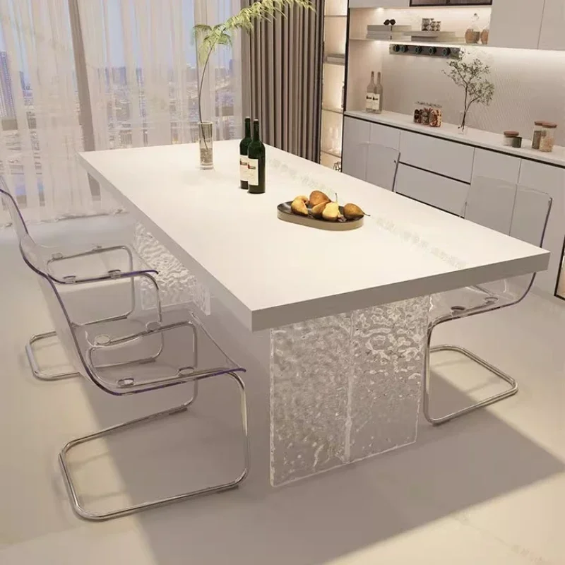 

Kitchen Acrylic Dining Table Light Luxury Nordic Minimalist Dress Center Nordic Modern Mesa De Comedor Restaurant Furniture