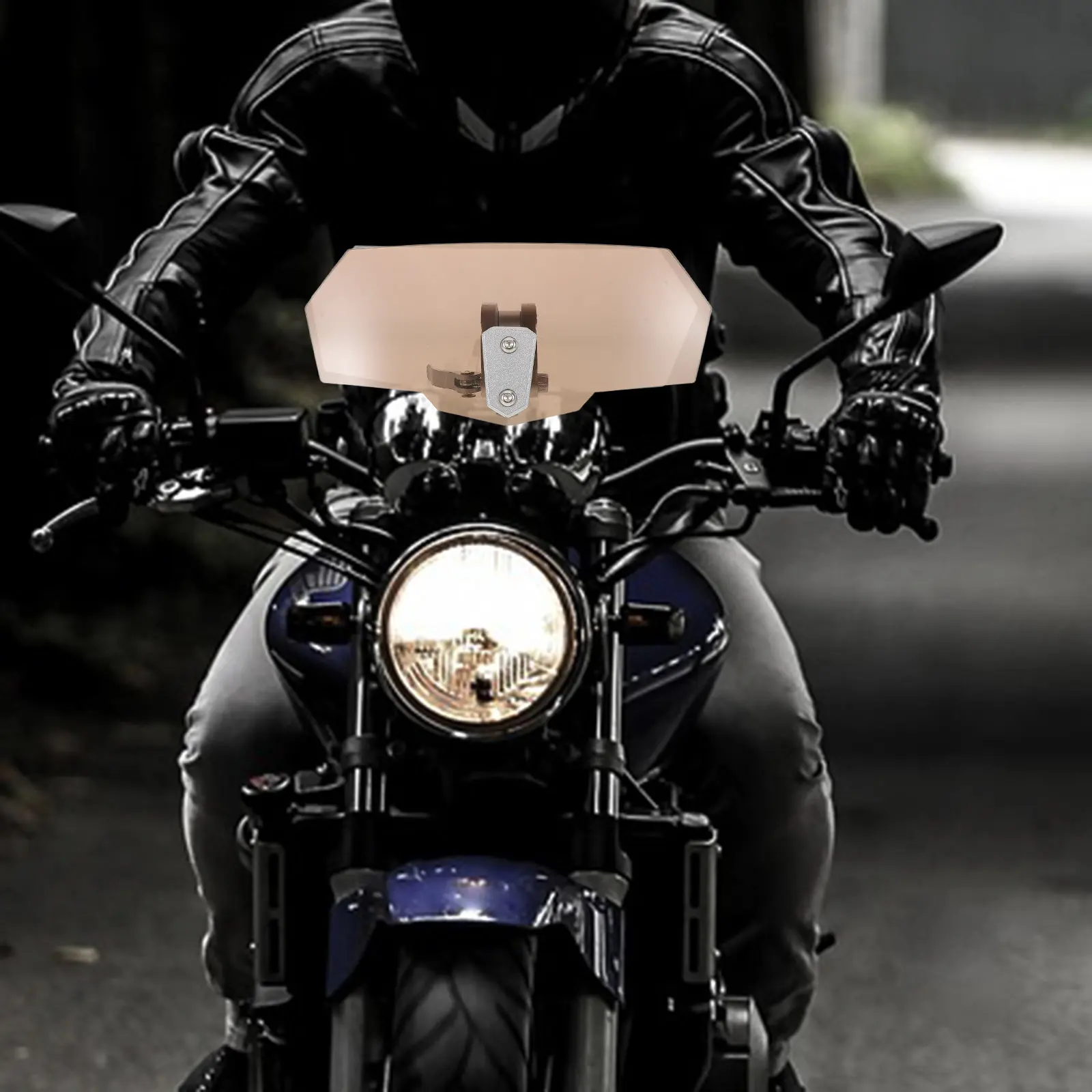 

Motorcycle Heightened Windshield Extension Brown Universal Adjustable Airflow Wind Deflector Guard for Motobikes Dirt Bikes
