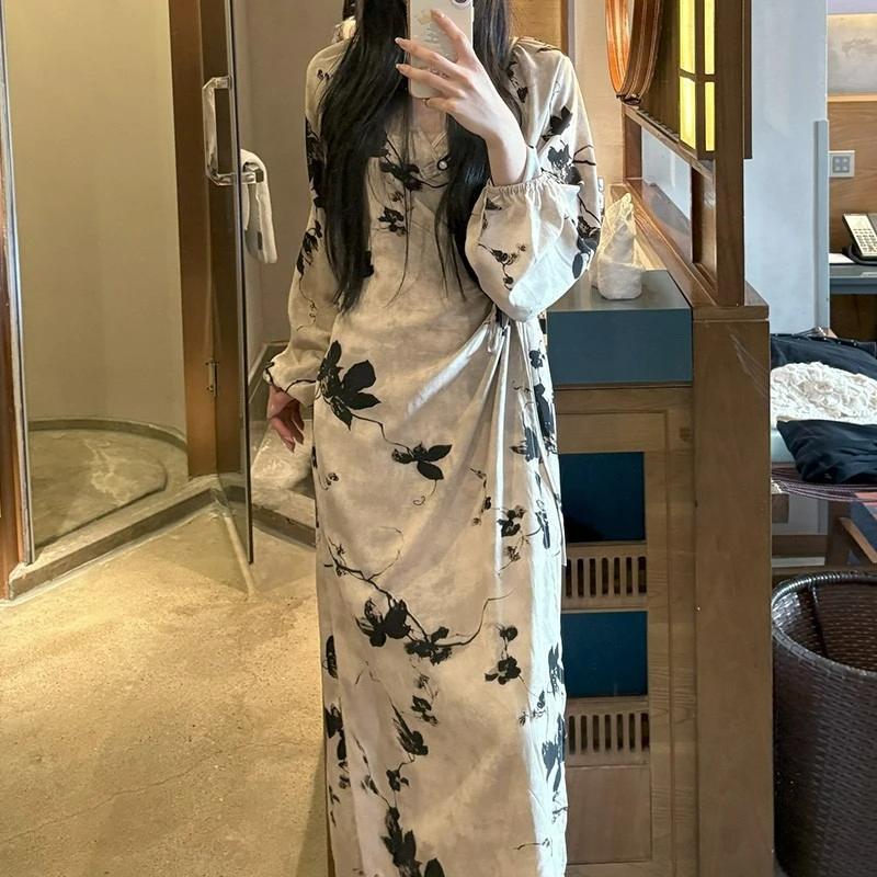 The New Spring/Summer 2026 Loose-fitting and Thin Pajama for Women Simple and Comfortable Traditional Chinese Style Home Wear