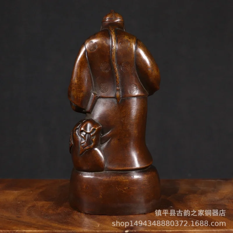 Collection Pure Copper One Thousand Profit Bronze Statue Wealthy Landlord Ornament Craft Antique-Style