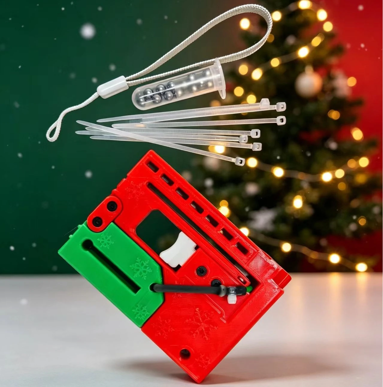 Christmas Style Continuous Launch Enhanced Version Foldable Portable Outdoor Multifunctional Self-defense EDC Tool
