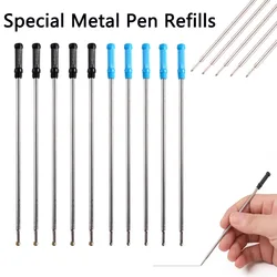 10pcs/lot 11.6cm Special Metal Pen Refills for Ballpoint Pen 1.0mm Ball Pen Refill Blue Black Ink Office Writing Stationery