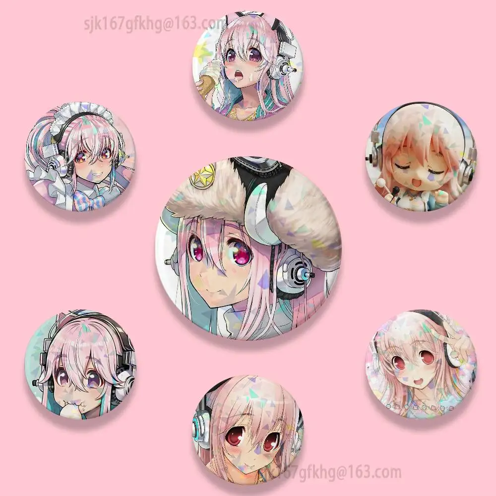 

Super S-sonico Anime 32/44/58mm Handmade Pins Round Brooch Badge Backpacks Clothes Jewelry Gifts
