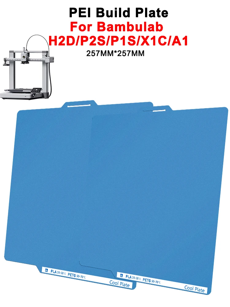 Płyta do druku 3D Bambulab H2D P2S P1S X1C A1 PEI, dwustronna, matowa, niskotemperaturowa, do drukarki Bambu Lab. — zdjęcie produktu 7