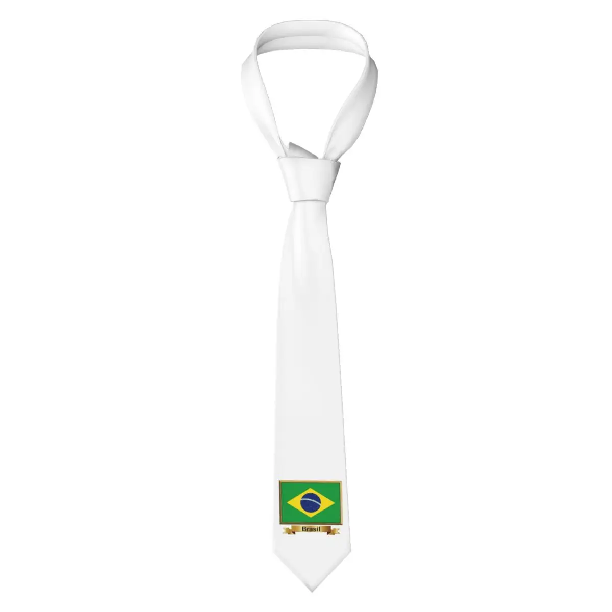 Brazil Flag Gifts Necktie for Men Silk Polyester Slim Neck Ties Wedding Accessories Tie Classic Gravatas