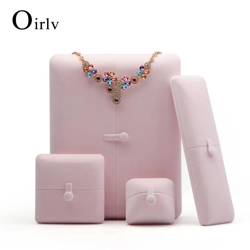 Oirlv Jewelry Box Organizer Both Side Necklace Present Ring Boxes For Jewellery Gift Box Wholesale Velvet Ring Box Jewelry Boxes