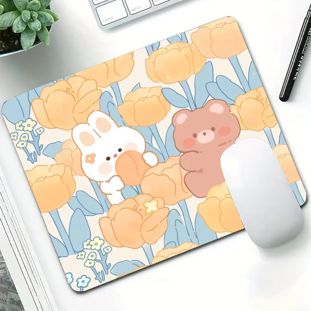 

Милый коврик для мыши с мультяшными животными, большой квадратный коврик для компьютера, офиса, игр, резиновый противоскользящий коврик для ноутбука, маленькие настольные коврики