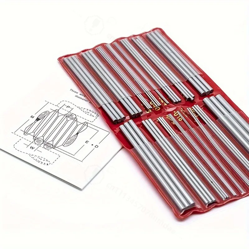 48Pcs 16-Spec 3-Pin Thread Gauge, 3-Wire Measuring Kit, Industrial External Thread Inspection Tool, Wholesale