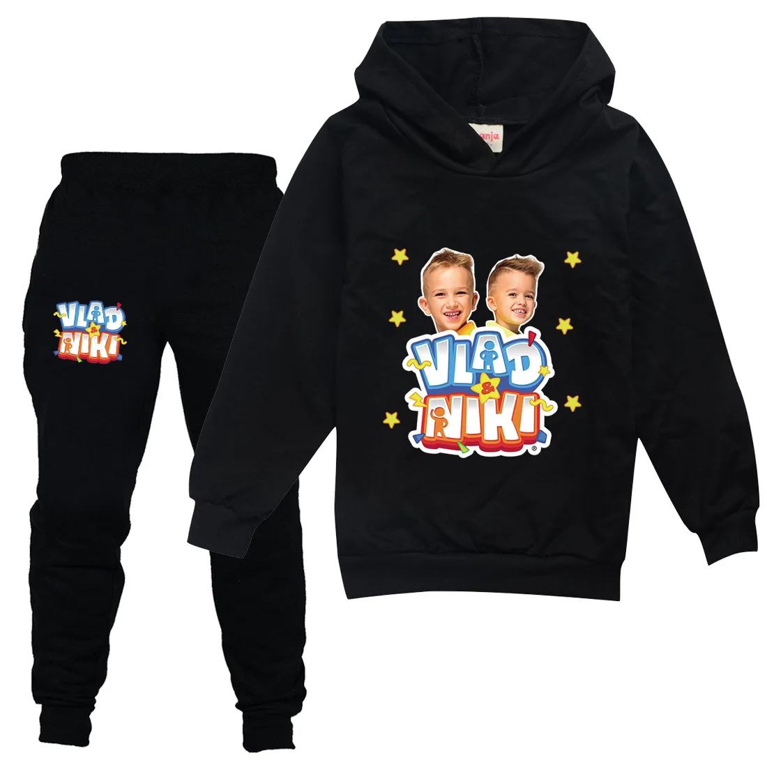 Vlad and Niki Hoodie Kids Hooded Sweatshirt + Jogging Pants 2pcs Sets Boys Cartoon Clothes Teenager Girls Casual Outifts