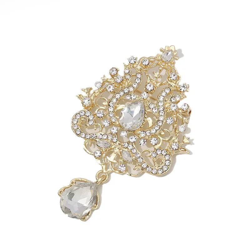 2pcs Popular Personality Joker Diamond-encrusted High-end Gold Alloy Brooch Suitable for Bags, Clothing, Hats, Scarf Accessories