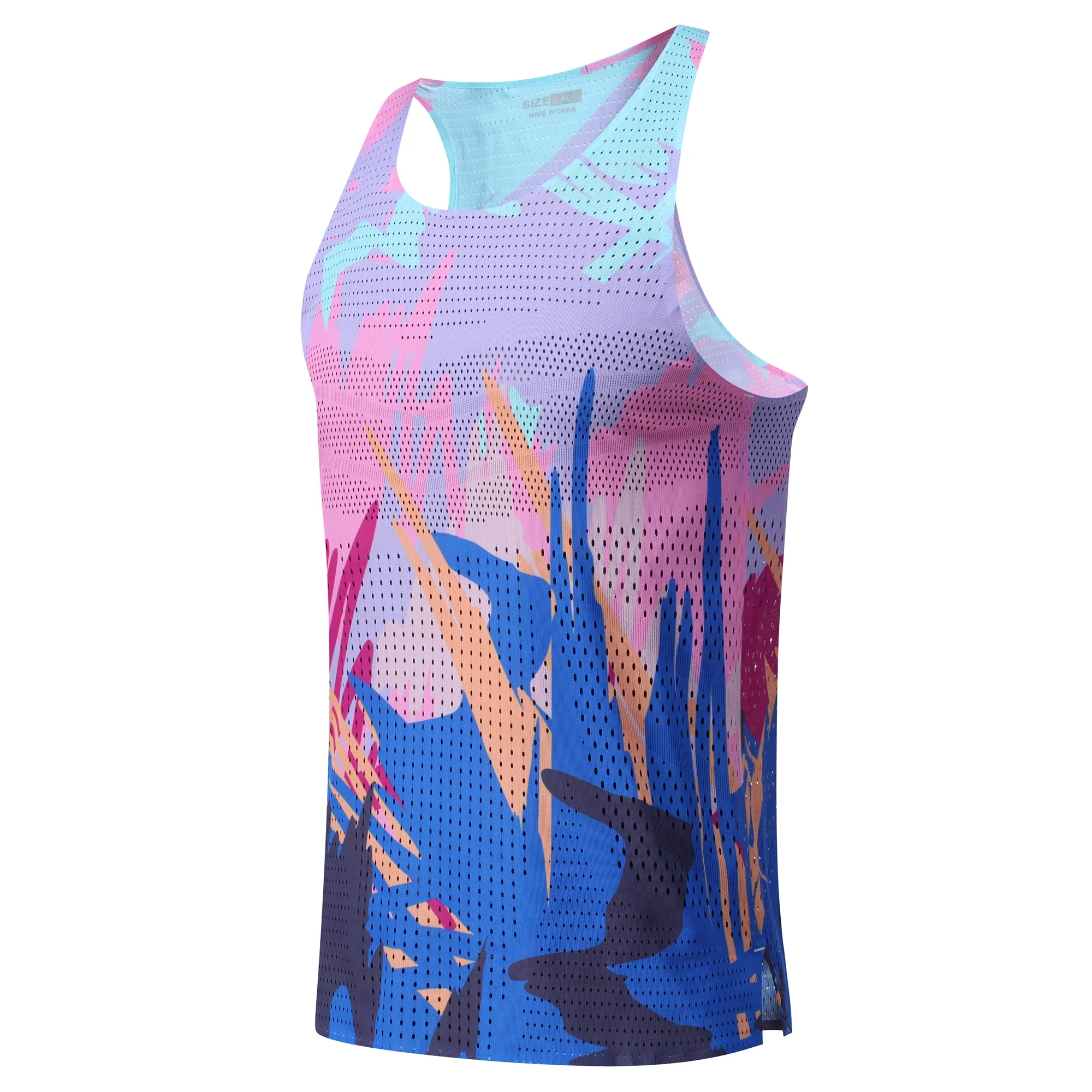 Men  Marathon  Running Vest Urltra-Light Man Undershirt Speed Tops Tank Sports Fitness Sleeveless  Hole Shirt Quick Drying