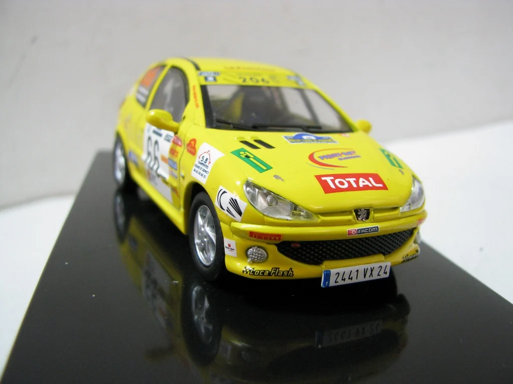 دييكاست بمقياس 1:43 IXO PEUGEOT 206 XS # 66 2006 سبيكة سيارة نموذج تحصيل لعبة هدية تذكارية عرض حلية