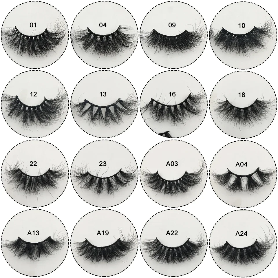 RED SIREN 25mm Mink Eyelashes - Fluffy 3D False Eyelashes - Long Natural Lashes