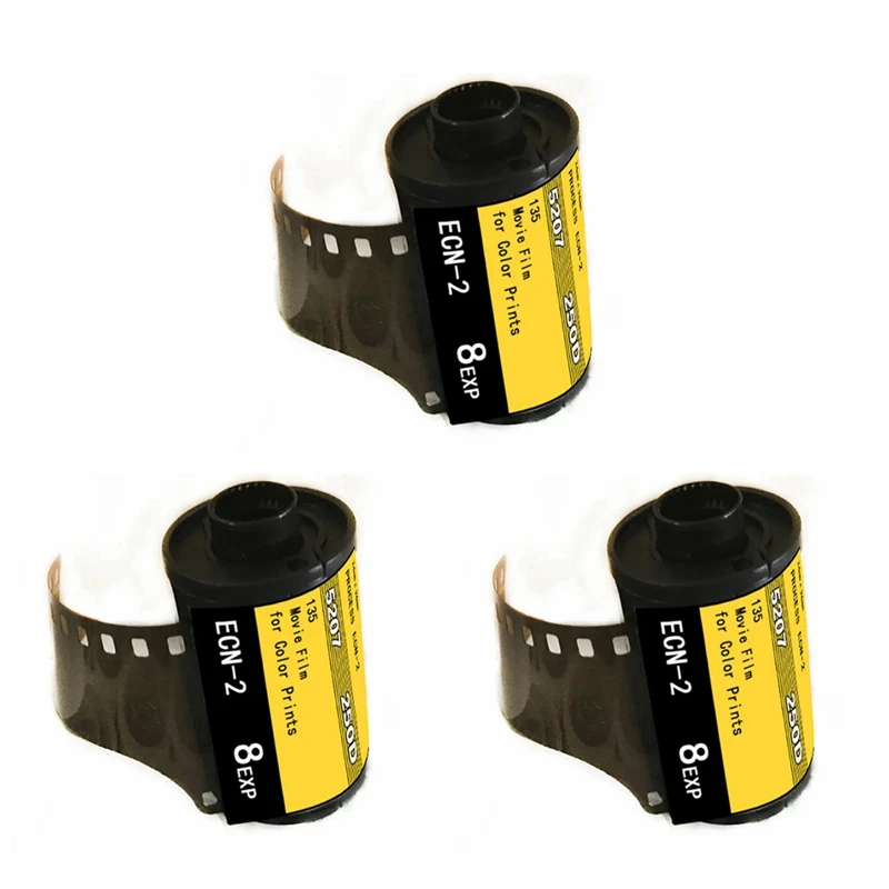 Hot 3Pcs 35Mm ECN-2 Color Film Negative Film 35Mm 8EXP Camera Color Film Roll For 135 Cameras NT Type-135 Color Film