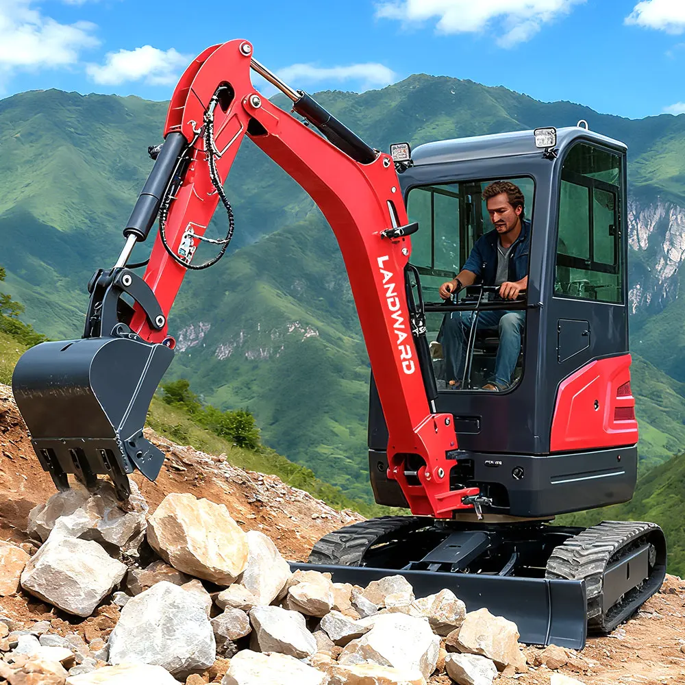 Fabrikpreis 1,8 Tonnen Mini-Raupenbagger 2600 kg Kleiner Bagger Chinesischer Hersteller Minibagger EPA Euro 5 Maßgeschneiderter Verkauf