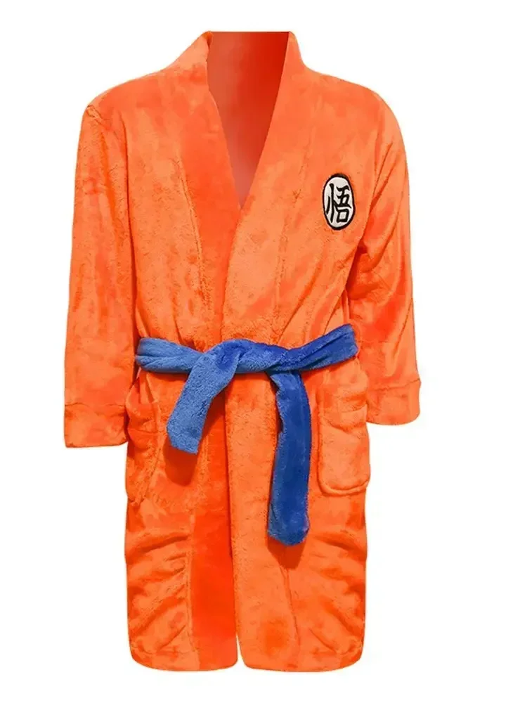 Anime Drakenzoon Goku Kakarotto Cosplay Kostuum Jumpsuits Kigurumi Pyjama Winter Flanel Volwassen Mannen Vrouwen Kleding