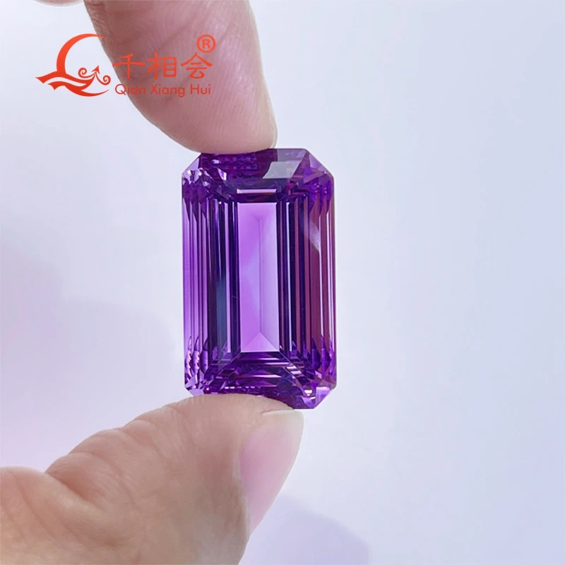 18-28ct  Octagonal shape emerald cutting beautiful Natural Amethyst gemstone loose stone for jewelry making GRC certificated