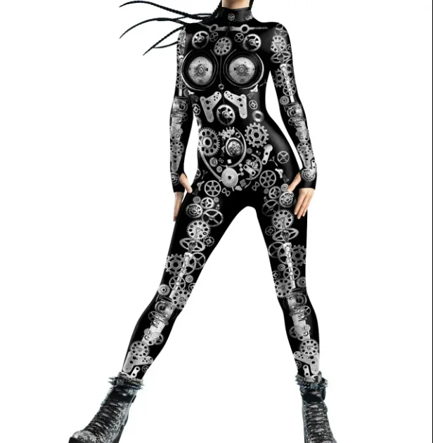Modischer Rosa Erwachsenen-Damen-Jumpsuit Cosplay-Strumpfhose Punk-Steampunk-Bodysuit Karneval Bühnenauftritte Rollenspiel-Kostüm Neu 2026 – Detail 37