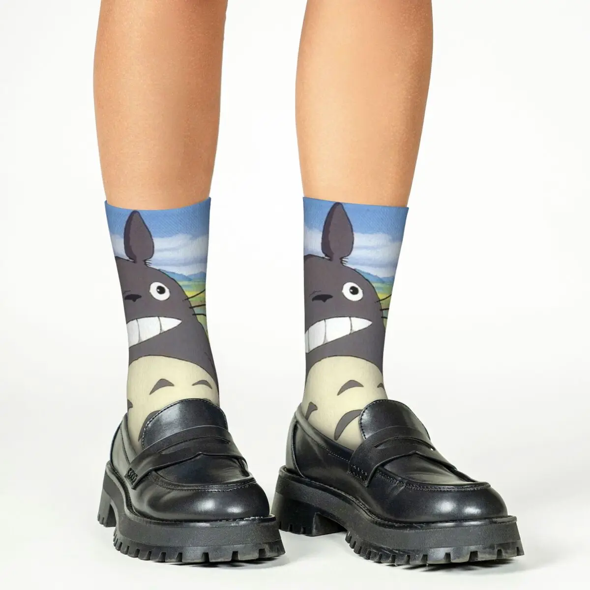 Totoro and Mei Kusakabe Kids Socks Kawaii Cartoon Boys and Girls Gifts Dress Socks My Neighbor Anime Film Stocking