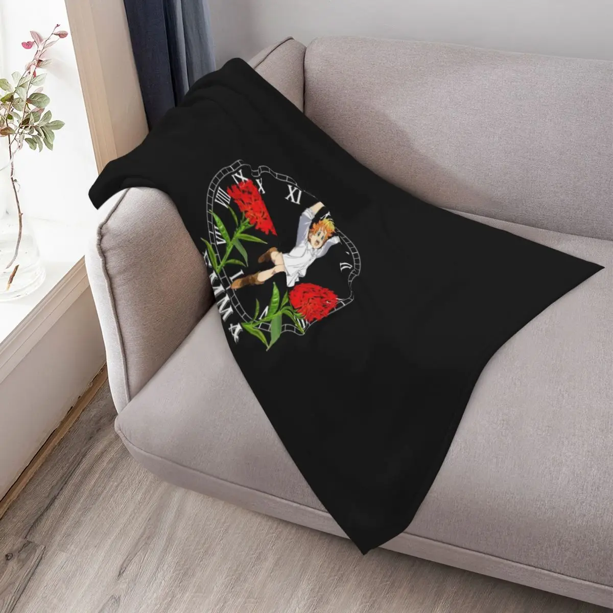 وعد نيفرلاند إيما رمي بطانية الزخرفية أريكة الصيف الفراش الفاخرة مصمم تأثيري أنيمي البطانيات