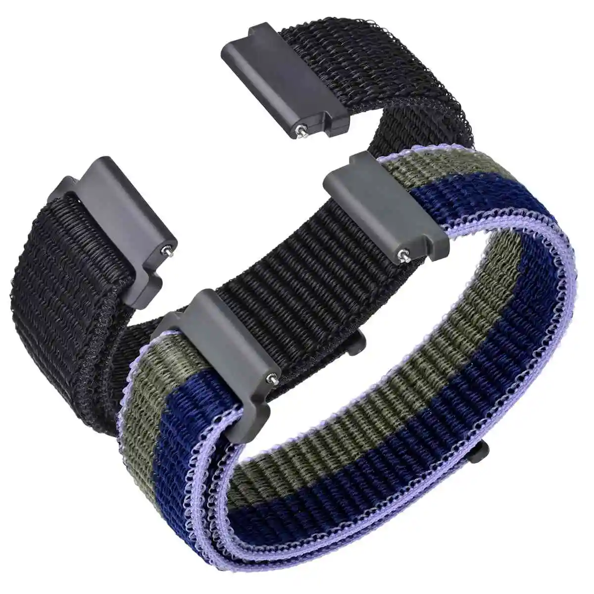 

ANNEFIT 2PCS Nylon Sport Loop Watch Bands 16mm 18mm 19mm 20mm 22mm Quick Release Adjustable Strap Replacement Bracelet