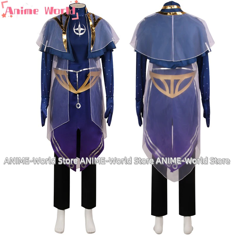 《Custom size》Anime Aaravos Cosplay Costume Uniform Cloak Halloween Carnival Party Wig for Man Costume