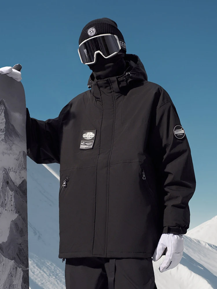 

Мужская теплая зимняя куртка для сноуборда, утепленная хлопком, в американском стиле, свободного кроя, из полиэстера, для молодежи