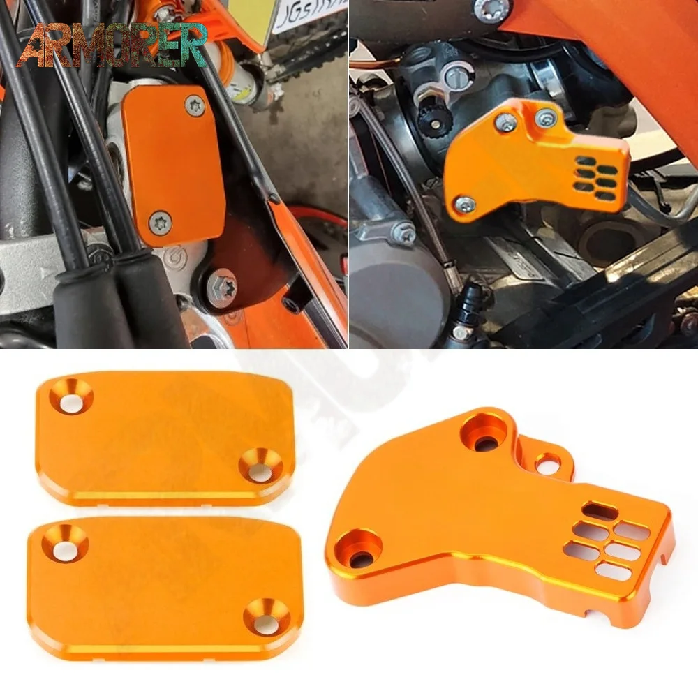 TPS Sensor Guard For 150-300 XC-W TPI 2018 2019 2020 -2022 XCW TPI 150 250 300 Front Brake Clutch Fluid Reservoir Cover Cap