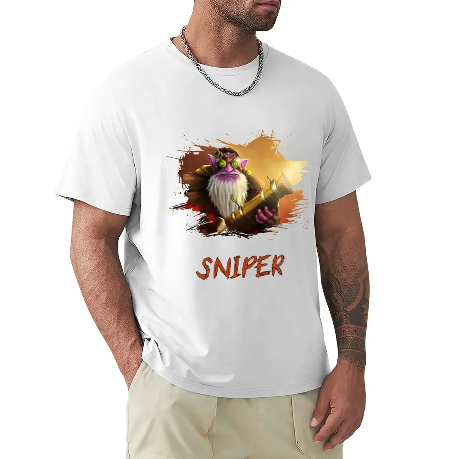 Dota 2 Sniper T-Shirt sublime plus sizes anime clothes mens vintage t shirts