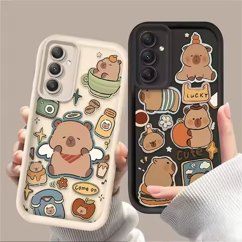 Cute Capybara Case for Samsung Galaxy A35 A55 A15 A25 A16 A06 A05 A05S A24 A13 A23 A12 A22 A32 A52 A71 A51 4G Phone Back Cover
