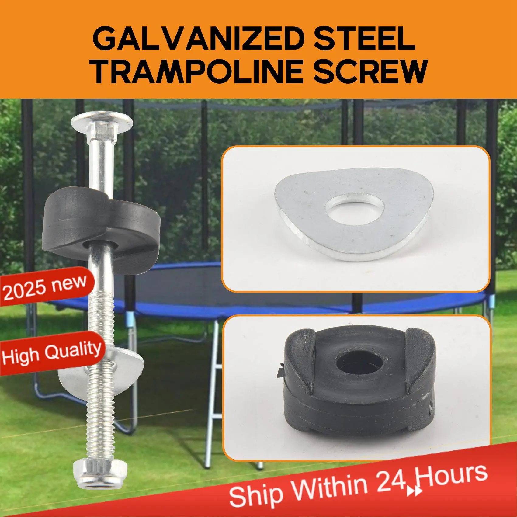 

ABJX New Trampoline Screws Steel Trampoline Accessories Trampoline Stability Tool Trampoline Replacement Screw Parts