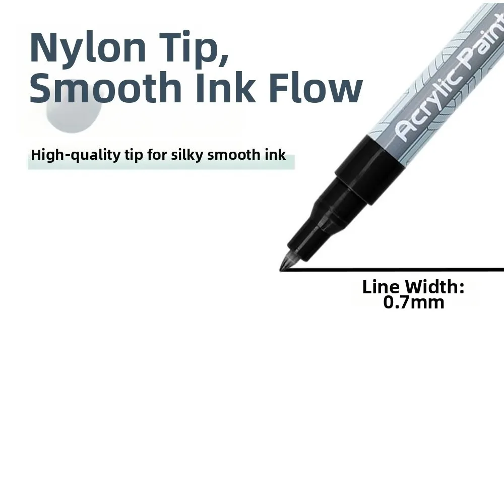 22 Colors Acrylic Paint Pens Pro Color Series Extra Fine Tip Paint Markers Set Visible Window Waterproof Drawing Colored Pen