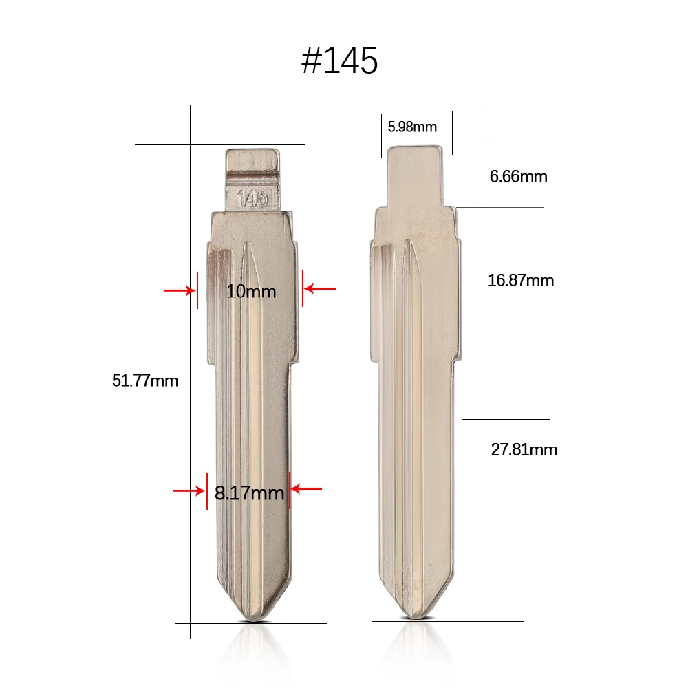 10Pcs Metal Uncut MAZ24 Blade Flip KD900 VVDI Key Blade #09 27 64 145 For Mazda M2 M3 M5 M6 M8 Axela Atenza CX-5 Auto Replace