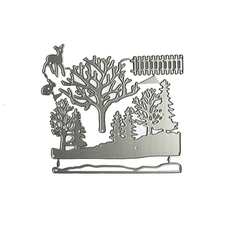 

Trees Slope Metal Cutting Dies for DIY Scrapbooking and Card Making Decor Embossing Craft Die Cut