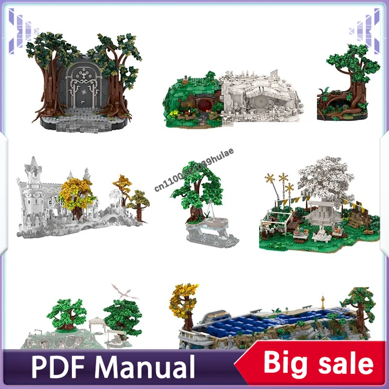 

Набор строительных блоков Rivendell Expansion MOC для сборки сцены эльфов (совместим с набором 10316), коллекционный подарок