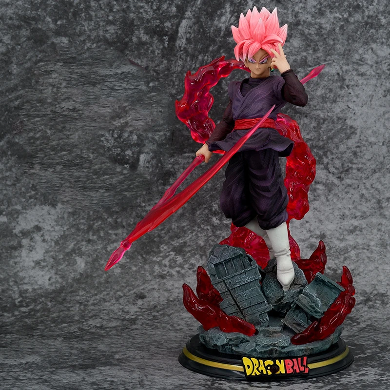 27cm Anime Dragon Ball Super Saiyan Rose Son Goku PVC Action Figure Battle Statue Collectible Model Kids Toys Doll Gifts