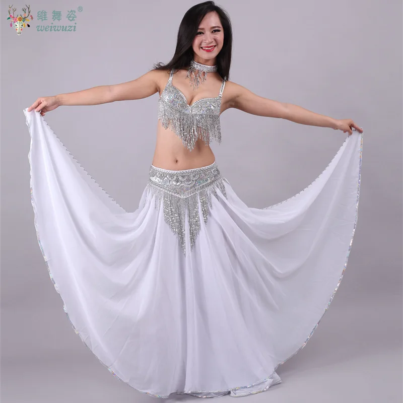 

Belly Dance Suit Stage Costume Women Costumes Bra+Belt +necklace Oriental Performance Suits Performance Wear Hallowen Girl
