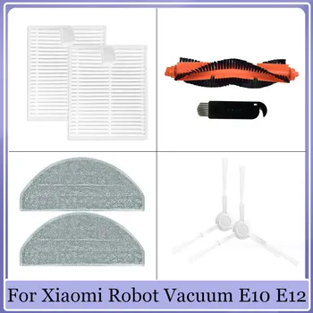 Xiaomi E10 B112 E12 süpürme Robot süpürge yedek parçaları için ana fırça yan fırça paspas bezi HEPA filtre değiştirme