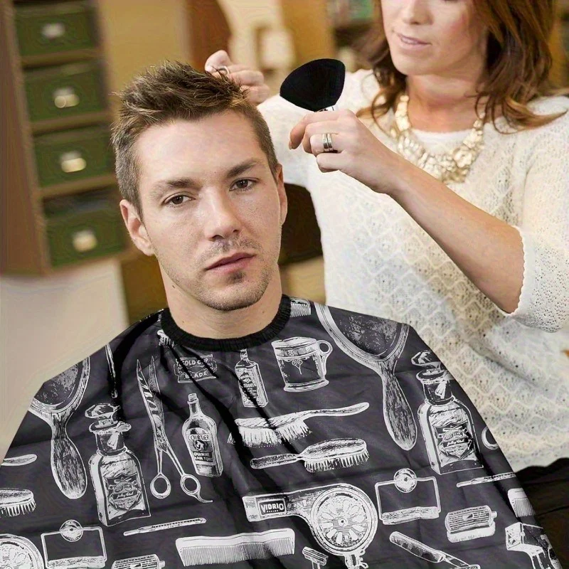 3/4pcs Hair Cutting Barber Cape Set with Neck Duster Brush