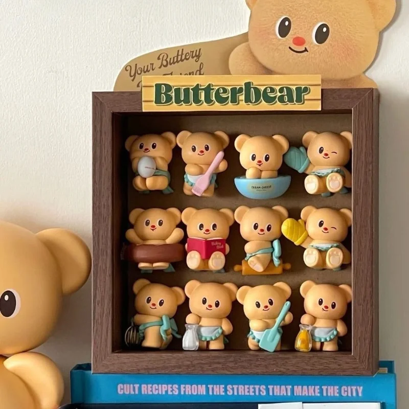 

Новый оригинальный масляный медведь, запеченный с любовью, серия Baking Master, слепая коробка, милая мини-коллекционная модель, кукла, загадочный подарок, орнамент