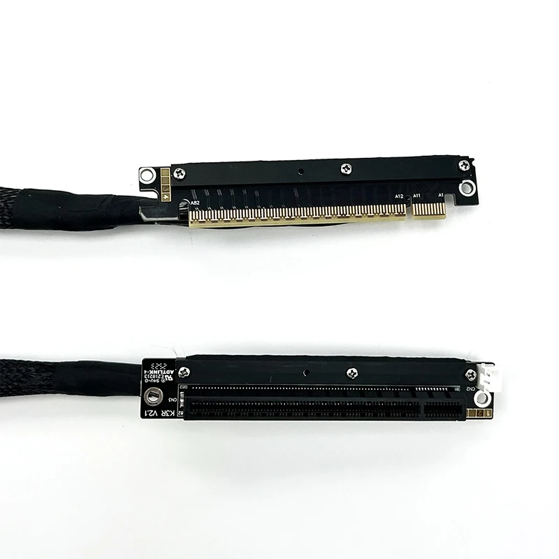 

PCIe 5,0 x16 двойной реверсивный кабель, кабель с правым и левым изгибом, удлинительный кабель видеокарты графического процессора для NVIDIA RTX50AMD RX90xx