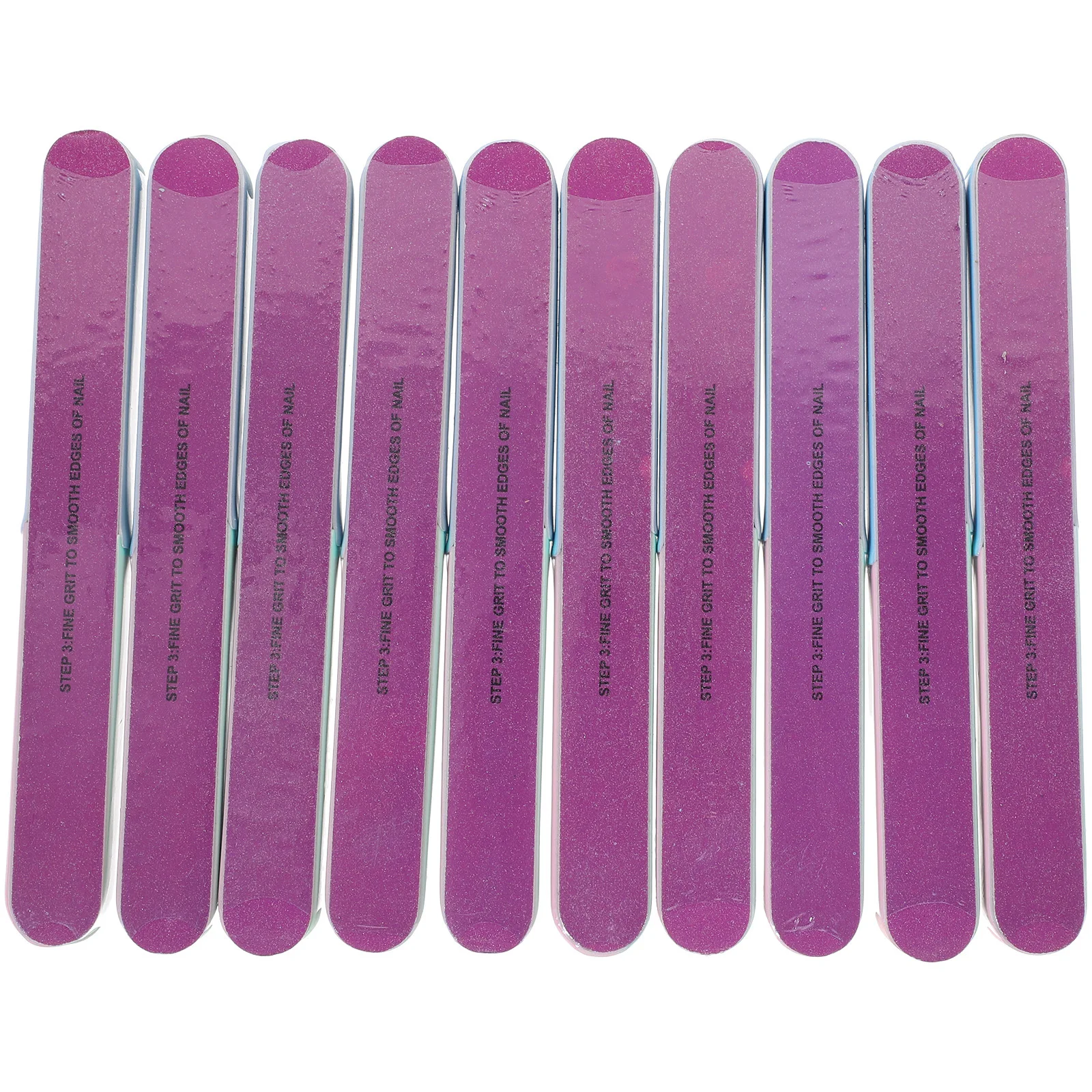 10Pcs Nail Polishing Files Double Sided Grinding for Natural False Nails Manicure Art Salon Use Smooth Shaping Tool