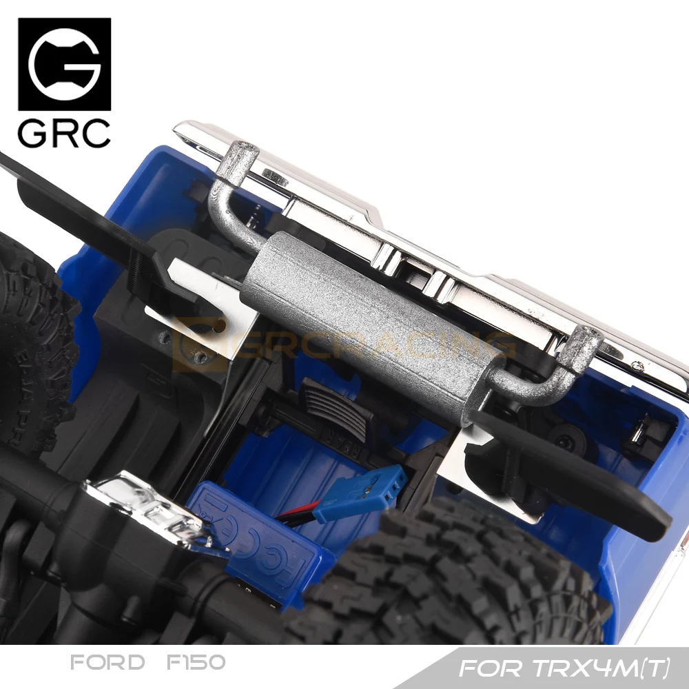 GRC Symulacja rury wydechowej Rura ucieczkowa Dekoracja z nadrukiem 3D dla TRX4M / TRX4MT Ford F-150 F150 Opcja pickupa Części # G183SP